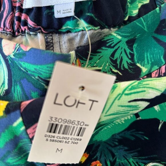 NWT LOFT Wide Leg Botanical Pants - Picture 7 of 7